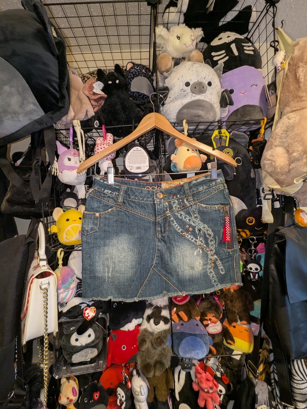 Ecko Red Denim Mini Skirt